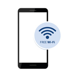 free wi-fi sticker am smartphone