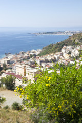 The town of Taormina in Sicily, Italy