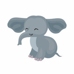 Fototapeta premium The image of cute African animal in cartoon style. Vector illustration