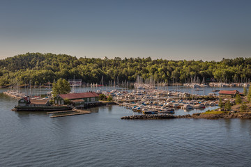 Fototapeta premium Arriving at Oslo from the River