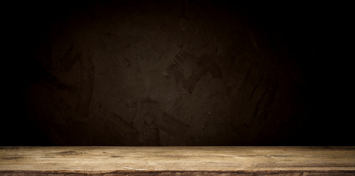 background of barrel and worn old table of wood