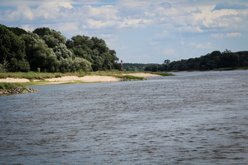 Elbe von Flussmitte, Landschaft, Natur 