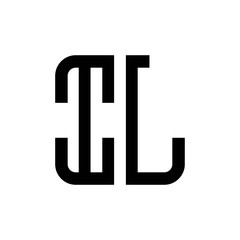 Obraz premium initial letters logo il black monogram square rounded shape vector