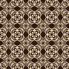 Vintage ornamental seamless vector pattern. Colored ornate background. Template can be used for wrapping paper, wallpaper, fabric, textile, flooring, oilcloth, tiling and other design.