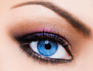 close-up of beautiful womanish eye