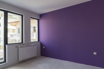 Unfinished interior of apartment  under construction