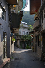 Fototapeta premium An empty alley in Jiu Fen