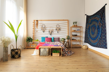 Bedroom with ethnic design