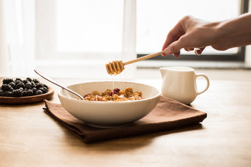 corn flakes with honey