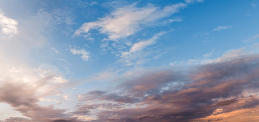 Fototapeta premium Sky and clouds at sunset as a background