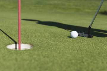 Golf, einlochen, putten