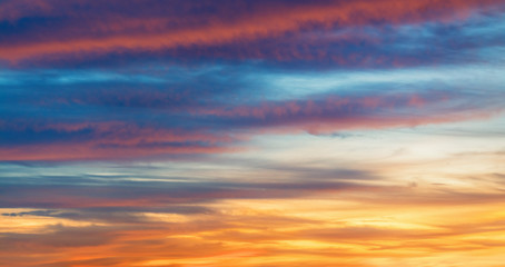 incredibly beautiful sunset, clouds at sunset, colorful sunset
