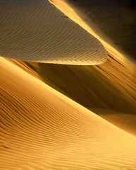 Setting sun Algodones Dunes California