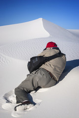 White Sands dune and photographer