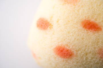 Strawberry cheesecake isolated on white background