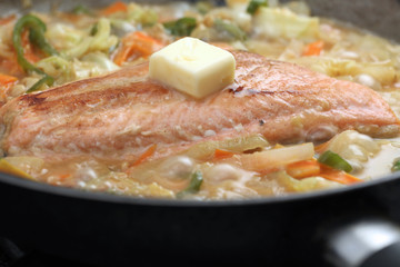 鮭のちゃんちゃん焼き／Salmon Chan Chan Yaki