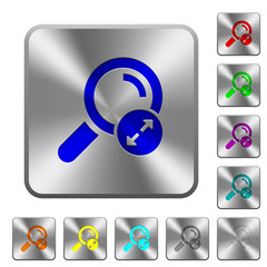 Extending search results rounded square steel buttons