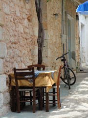 Fototapeta na wymiar Table in a little tavern, Greece 2