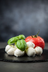 Tomato basil and mozzarella
