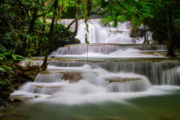 Naklejka premium Huai Mae Kamin Waterfall in Kanchanaburi,Thailand