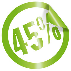 45% grünes Etikett