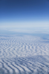 Cumulus clouds in the sky.