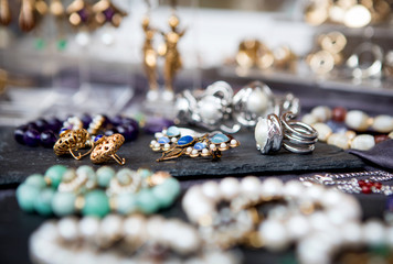 Assortment of women's jewelry market