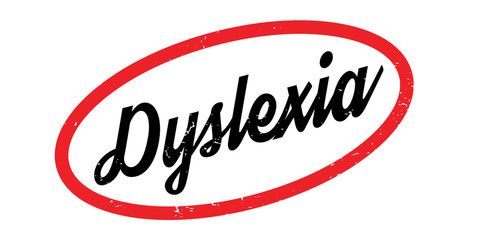 Dyslexia rubber stamp. Grunge design with dust scratches. Effects can be easily removed for a clean, crisp look. Color is easily changed.