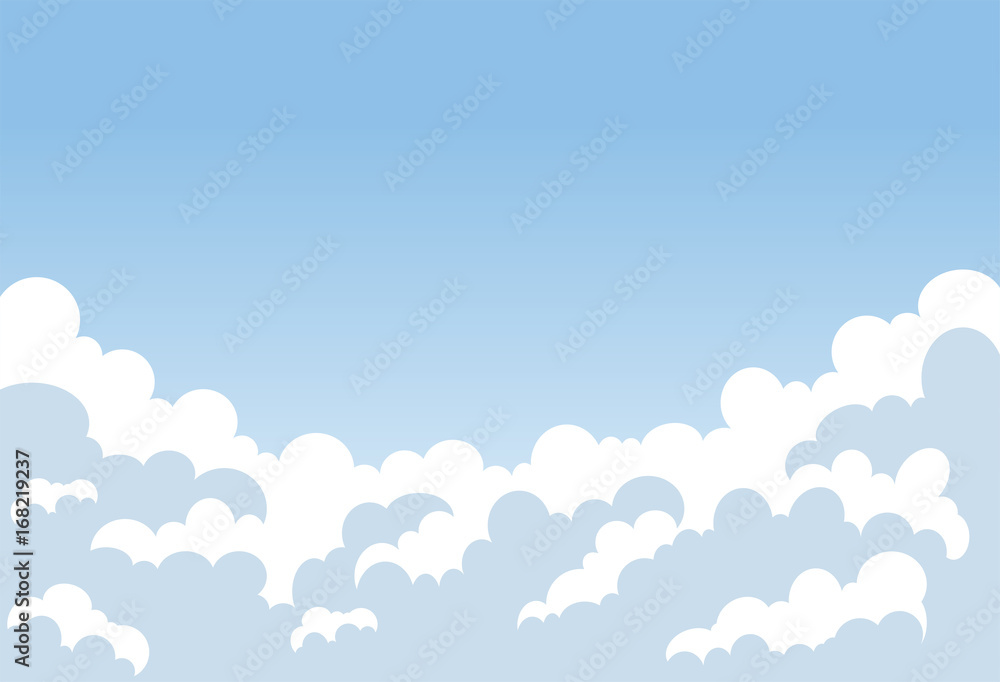 Canvas Prints clouds vector background. clouds in the blue sky. vector illustration