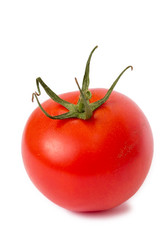 one tomato isoated on white background