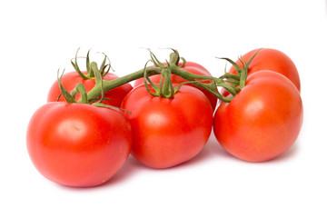 fresh tomatoes isolated on white background