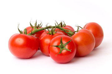 cherry tomatoes on a white background