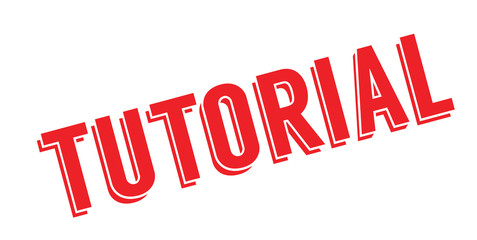 Tutorial rubber stamp. Grunge design with dust scratches. Effects can be easily removed for a clean, crisp look. Color is easily changed.