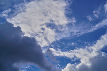 Naklejka na ściany i meble Blue sky and clouds, soft