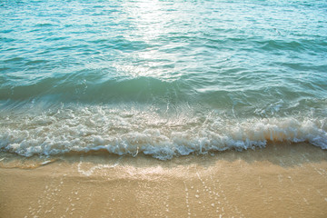 beautiful wave of ocean on the beach