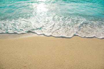 Fototapeta na wymiar beautiful wave of ocean on the beach