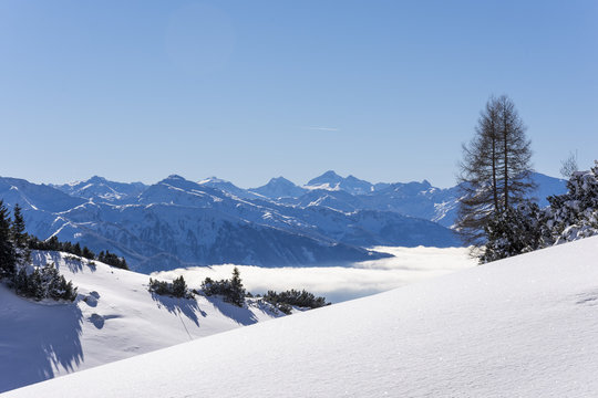 Alpen, Winter, Urlaub, Freizeit, Wandern, Schnee, Sonne