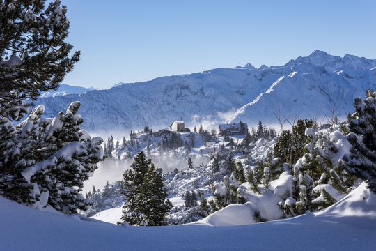 Alpen, Winter, Urlaub, Freizeit, Wandern, Schnee, Sonne