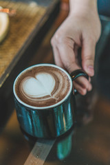 Fototapeta na wymiar Hot Latte Coffee 