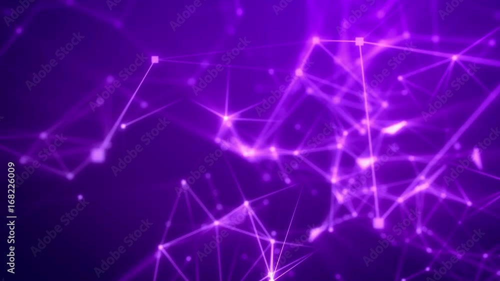 Poster abstract futuristic sci-fi background with dots and lines. loopable animation.