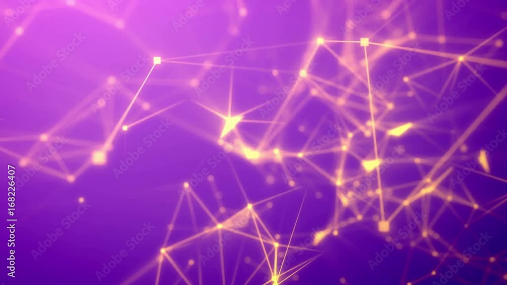 Poster futuristic sci-fi background with dots and lines. loopable.