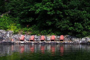 Adirondak Chairs by the Lake - 168227051