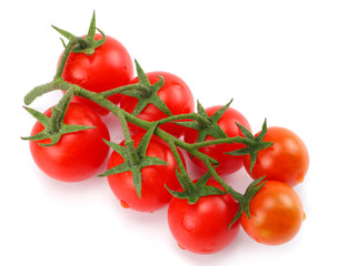 cherry tomatoes isolated on white background