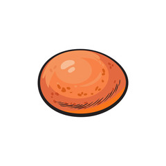 vector chicken hen egg sketch isolated. Illustration on a white background