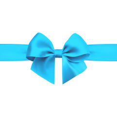 Bow with ribbon isolated on white background.
