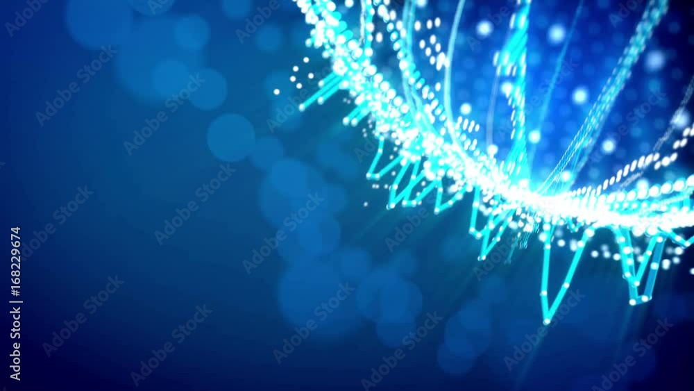 Poster beautiful equalizer sphere sound loopable background animation.