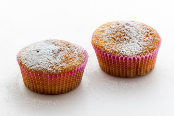 Sweet donuts with icing sugar
