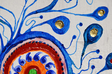 Abstract art background. Oil painting on canvas. Multicolored bright texture. Fragment of artwork