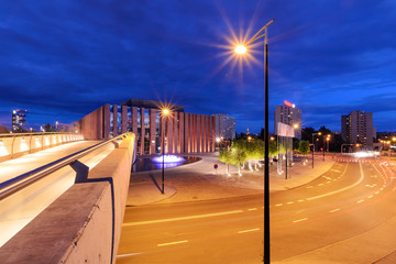 Katowice in the night. Night city. © velishchuk