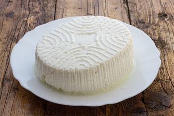 Tasty fresh cow Ricotta cheese